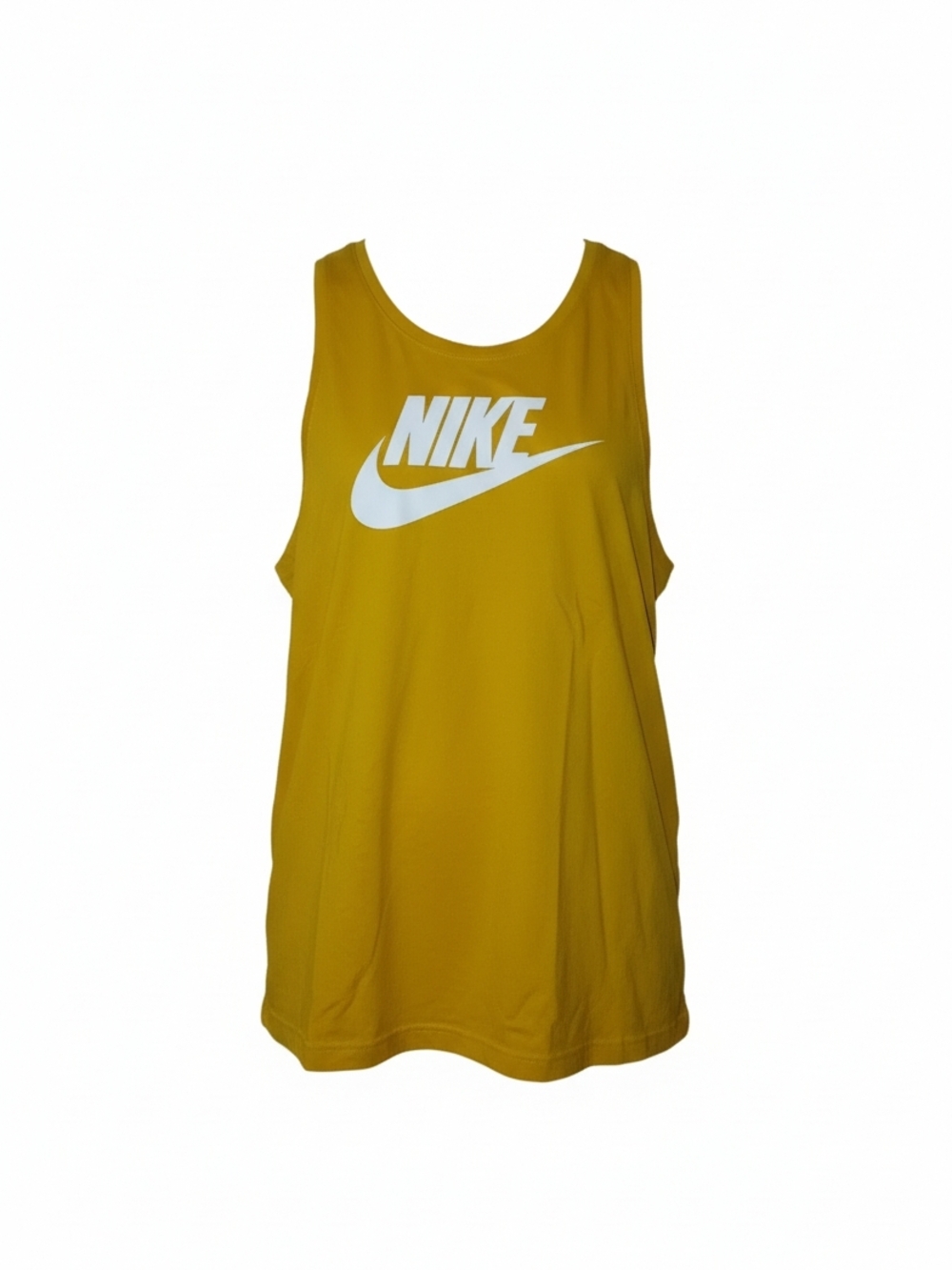 Nike Mustard Yellow Graphic Tank with White Logo